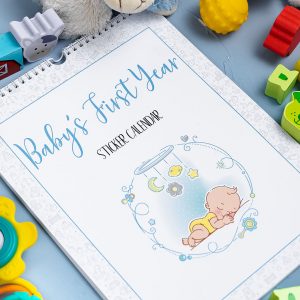 Baby Memory Book Cool Blue - Baby's First Year