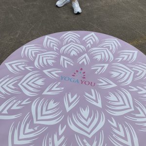 YogaYou - Round Pink Suede Yoga Mat