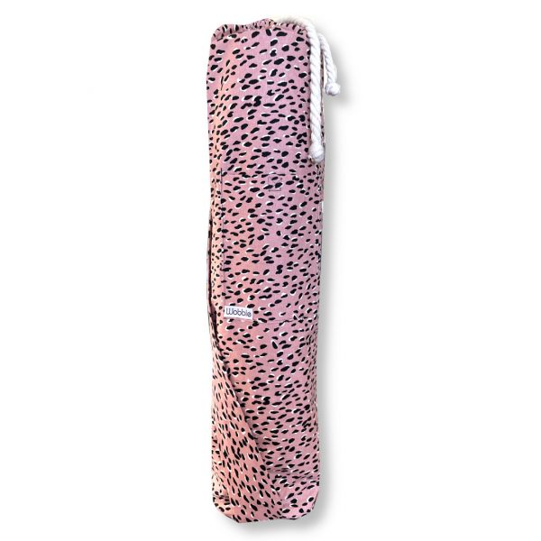 Wobble Yoga Pink Leopard Mat Bag