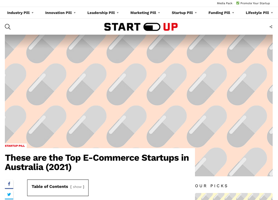 Startupill - These are the Top E-Commerce Startups in Australia (2021)