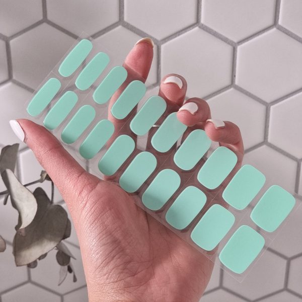 Mint Semicured Gel Nail Sticker Kit