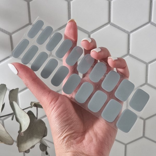 Grey Semicured Gel Nail Sticker Kit