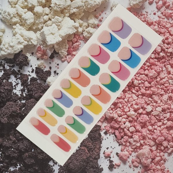 Rainbow Semicured Gel Nail Sticker Kit