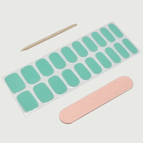 Mint Semicured Gel Nail Sticker Kit