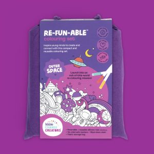 Outer Space Reusable Silicone Colouring Kit for Kids