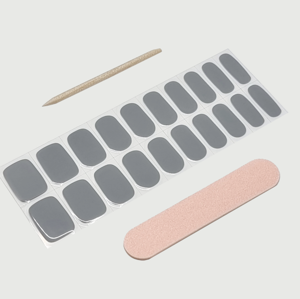 Grey Semicured Gel Nail Sticker Kit